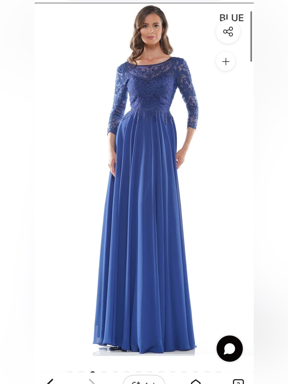 Marsoni Elagant A-Line Indigo Blue Dress M238SL